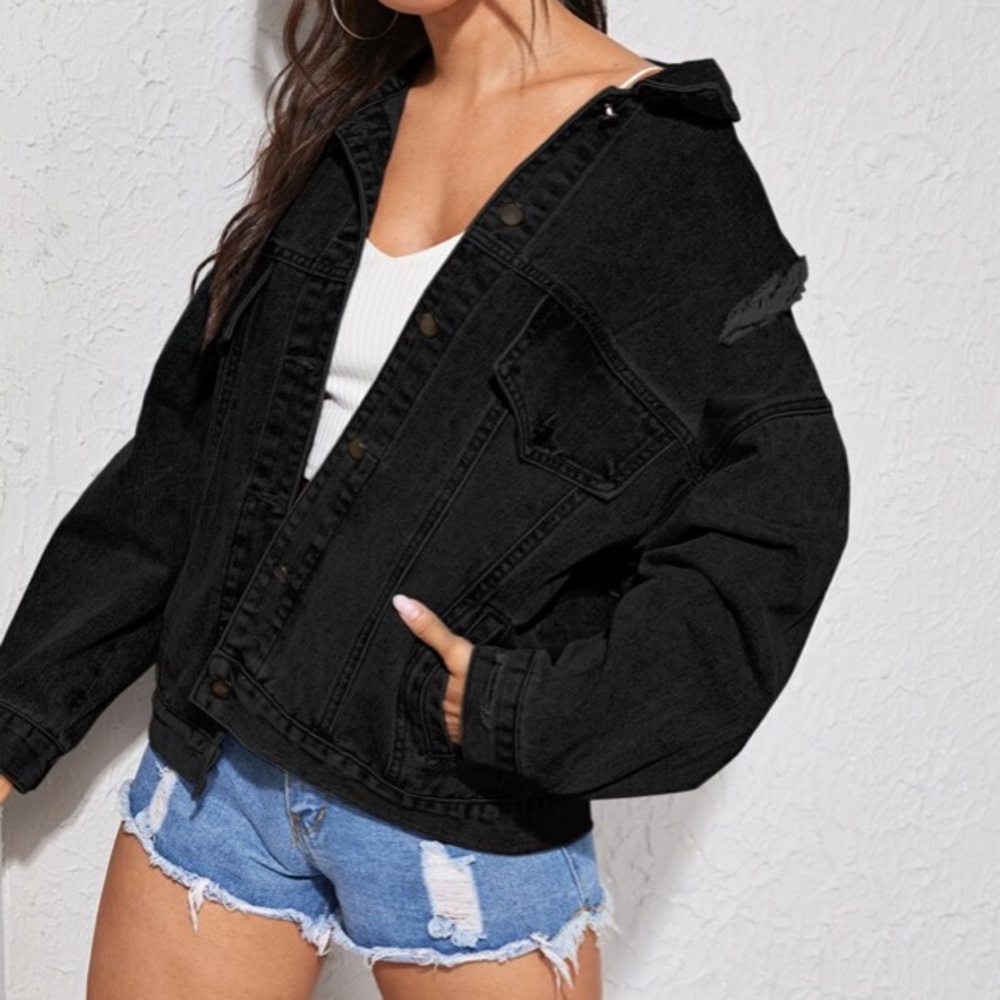 Black jean jacket